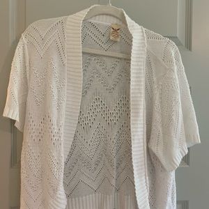 White bolero sweater